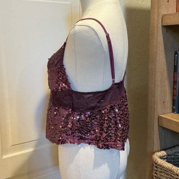 Free People Sequin Lace Trim Cami - Pink - Picture 2 of 4